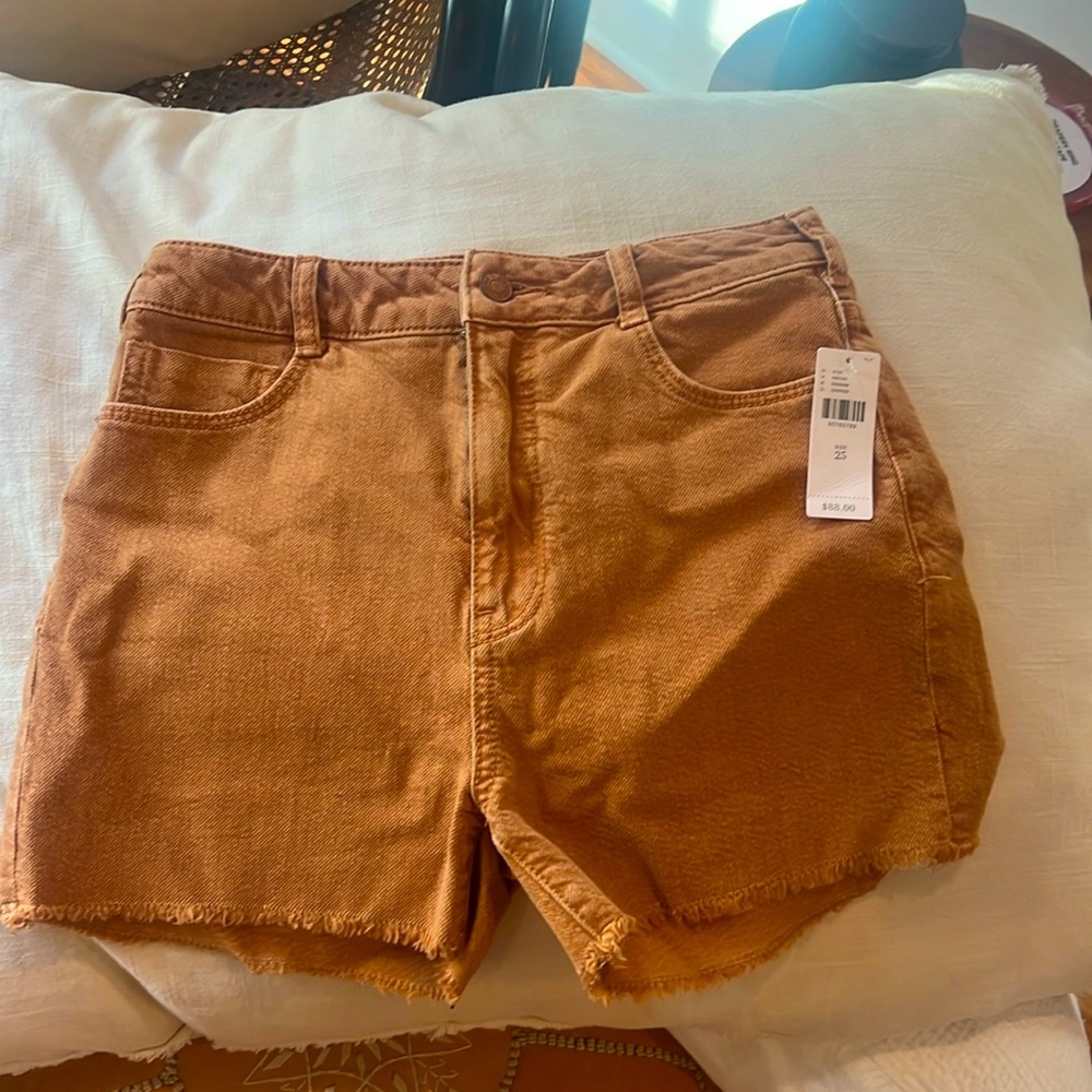 Anthropologie Jean khaki color shorts